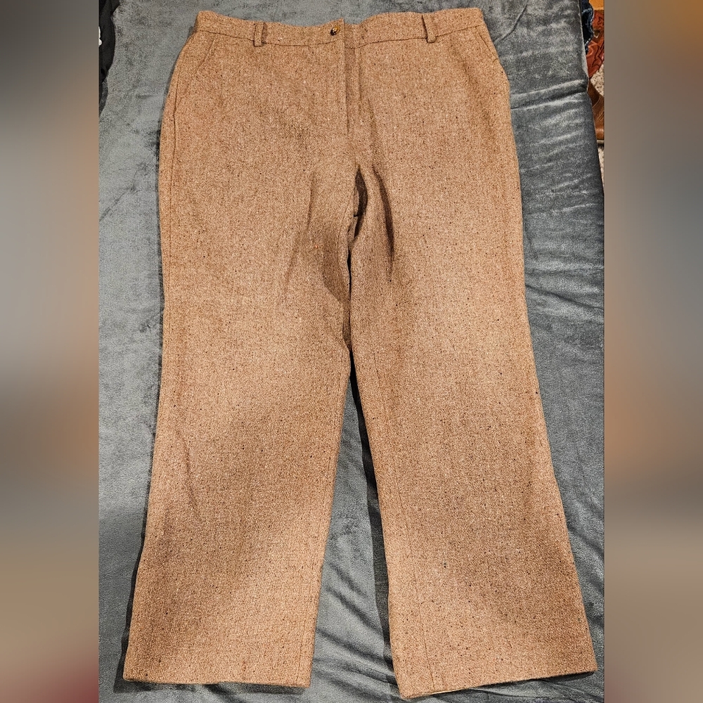 Orvis 16 Petite high Waist Lined Wool Pants Trousers